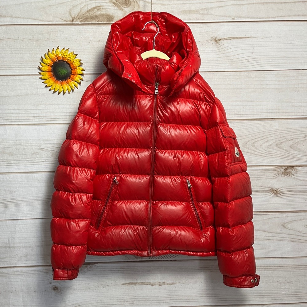 Moncler Maya Kids Red Puffer Down‎ Filled Winter Coat Jacket boys 14 girls